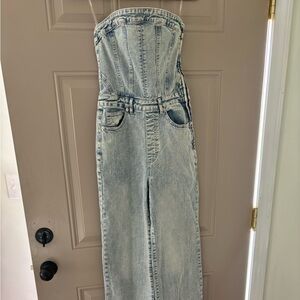 Women's Classic Blue Denim Jumpsuit